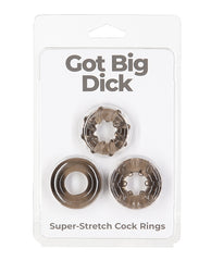 Got Big Dick 3 Pack Cock Rings - Black