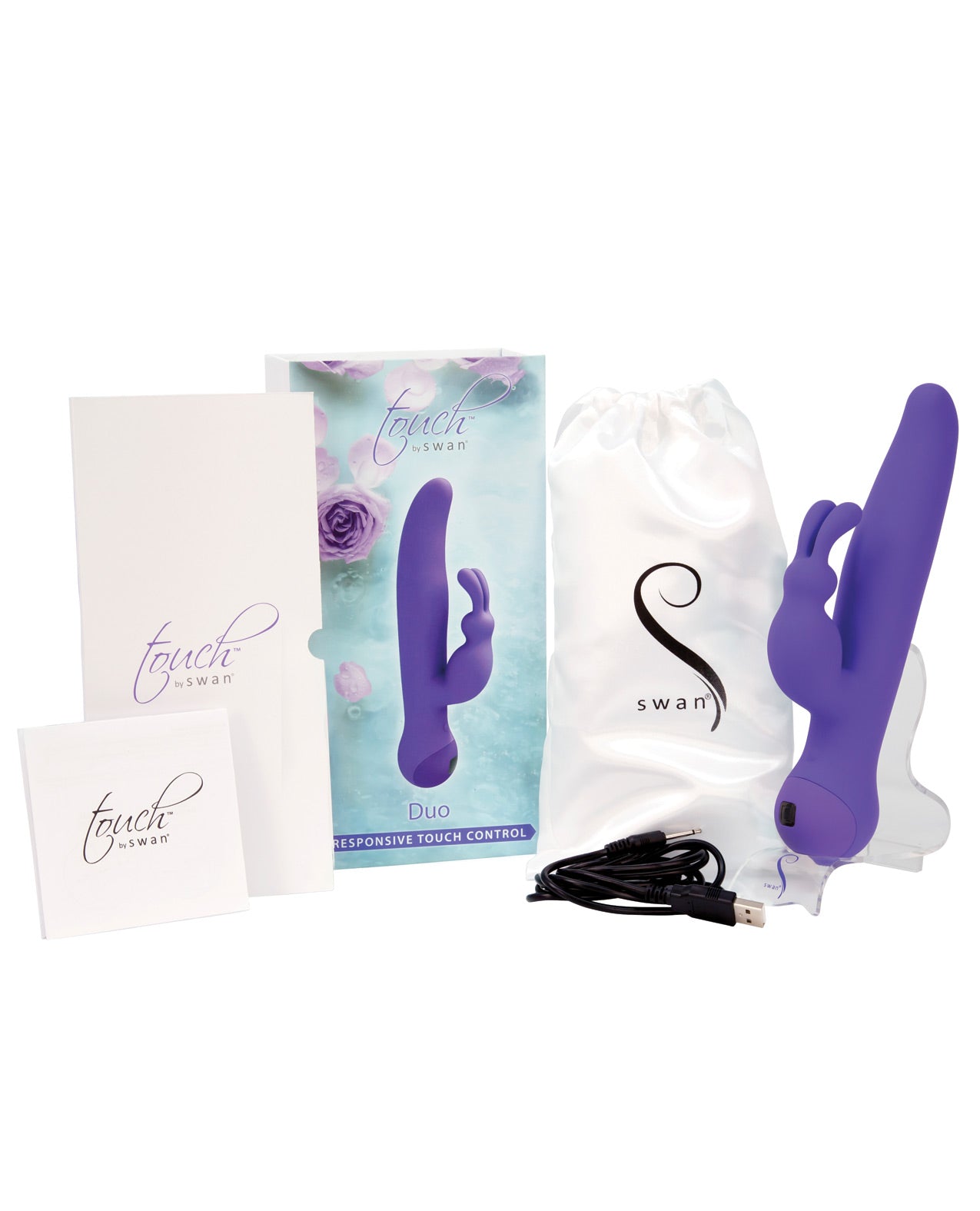 Touch By Swan Duo Rabbit Vibrator - Purple - LUST Depot