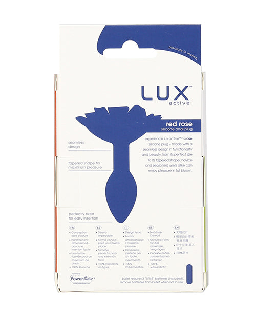 Lux Active Red Rose Silicone Anal Plug - LUST Depot