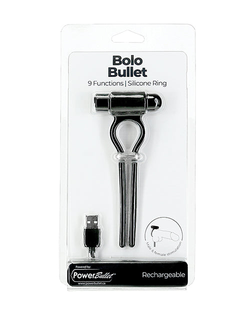 Bolo Bullet Vibrating Adjustable Cock Tie - Black - LUST Depot