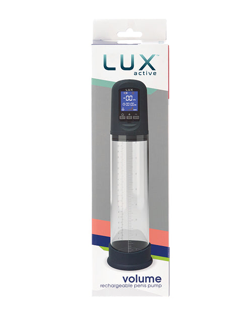 Lux Active Volume Rechargeable Penis Pump - Black - LUST Depot