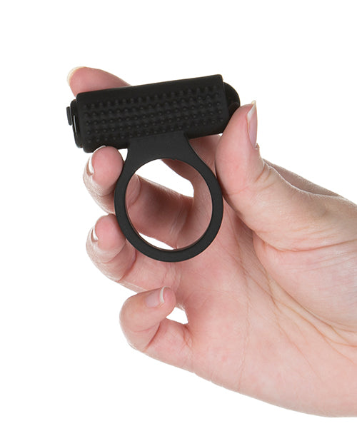 Cosmic Cock Ring W-rechargeable Bullet - 9 Functions Black - LUST Depot