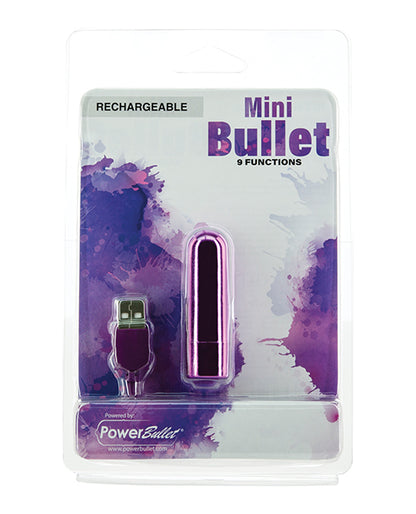 Mini Bullet Rechargeable Bullet - 9 Functions Purple - LUST Depot