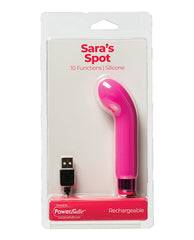 Sara's Spot Rechargeable Bullet W-g Spot Sleeve - 10 Functions Pink