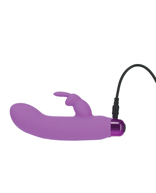 Alice's Bunny Rechargeable Bullet W-rabbit Sleeve - 10 Functions Purple - LUST Depot