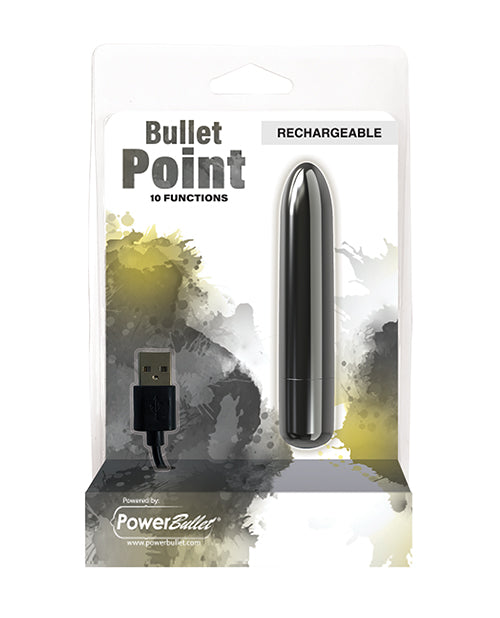 Bullet Point Rechargeable Bullet - 10 Functions Black - LUST Depot