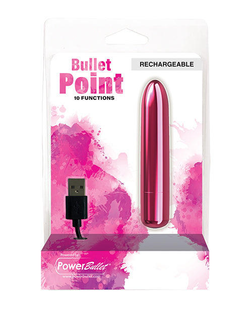 Bullet Point Rechargeable Bullet - 10 Functions Pink - LUST Depot