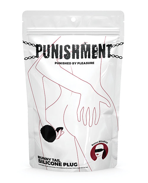 Punishment Bunny Tail Butt Plug - Black - LUST Depot