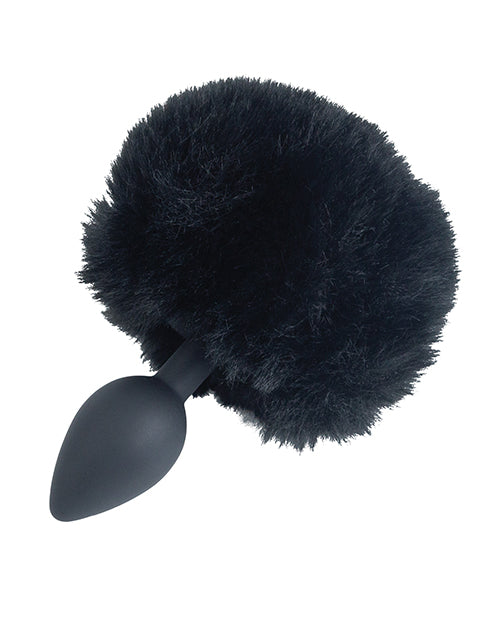 Punishment Bunny Tail Butt Plug - Black - LUST Depot