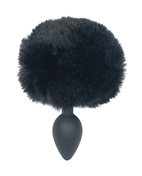 Punishment Bunny Tail Butt Plug - Black - LUST Depot