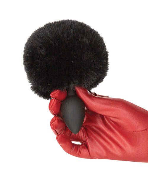 Punishment Bunny Tail Butt Plug - Black - LUST Depot