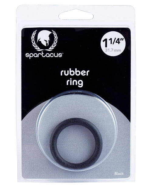 Spartacus 1.25" Rubber Cock Ring - Black - LUST Depot