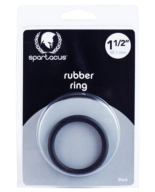 Spartacus 1.5" Rubber Cock Ring - Black - LUST Depot