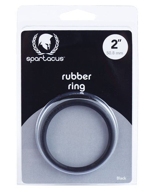 Spartacus 2" Rubber Cock Ring - Black - LUST Depot