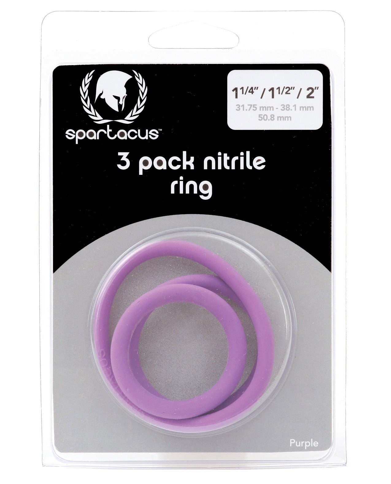 Spartacus Nitrile Cock  Ring Set - Purple Pack Of 3 - LUST Depot