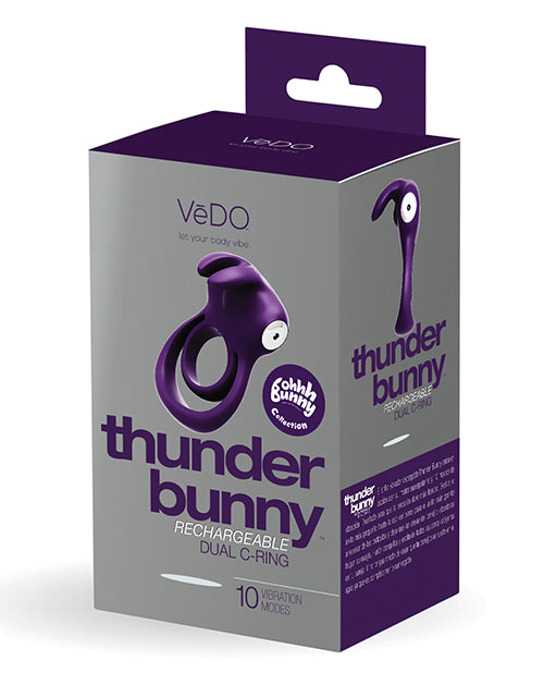 Vedo Thunder Rechargeable Dual Ring - Deep Purple - LUST Depot