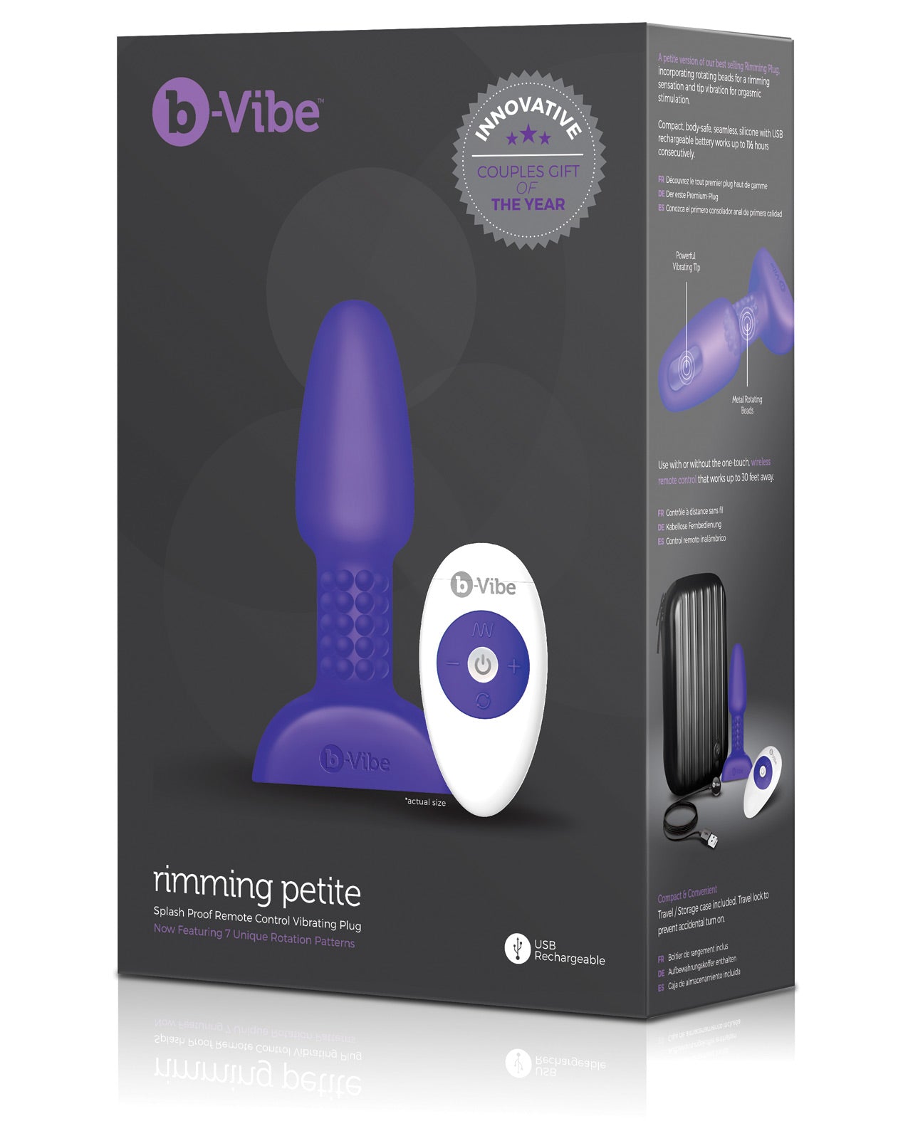 B-vibe Petite Rimming Plug - Purple - LUST Depot