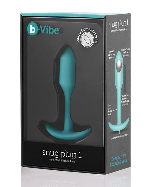 B-vibe Weighted Snug Plug 1 - 55 G Mint - LUST Depot