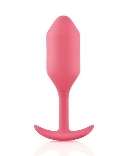 B-vibe Weighted Snug Plug 2 - 114 G Coral - LUST Depot