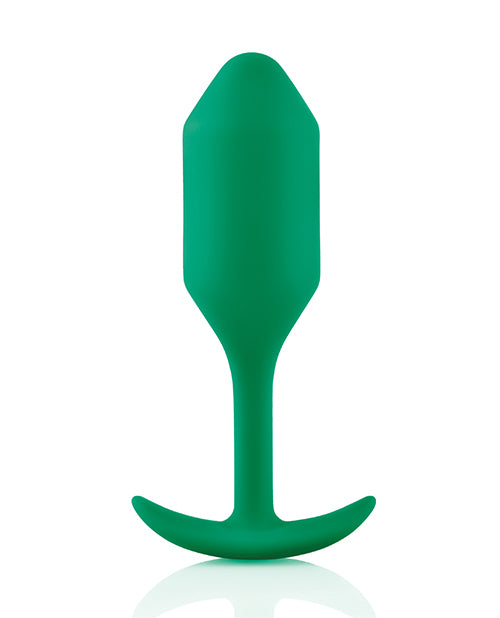 B-vibe Weighted Snug Plug 2 - 114 G Green - LUST Depot