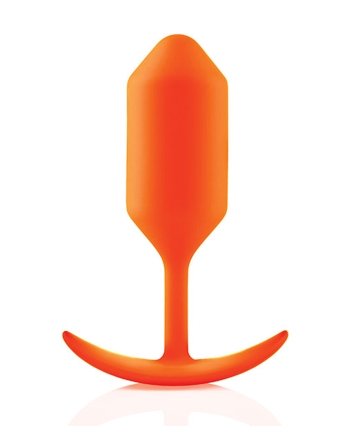 B-vibe Weighted Snug Plug 3 - 180 G Orange - LUST Depot