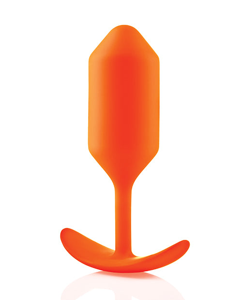 B-vibe Weighted Snug Plug 3 - 180 G Orange - LUST Depot