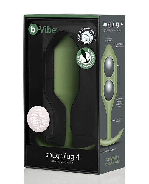 B-vibe Weighted Snug Plug 4 - 257 G Army - LUST Depot