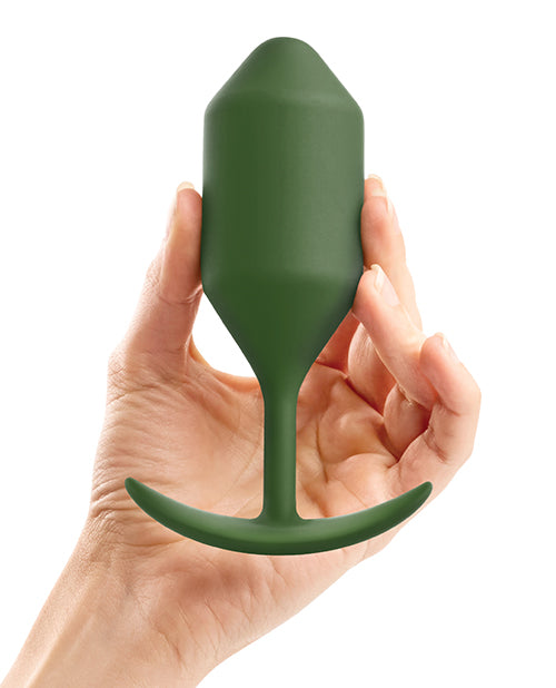 B-vibe Weighted Snug Plug 4 - 257 G Army - LUST Depot