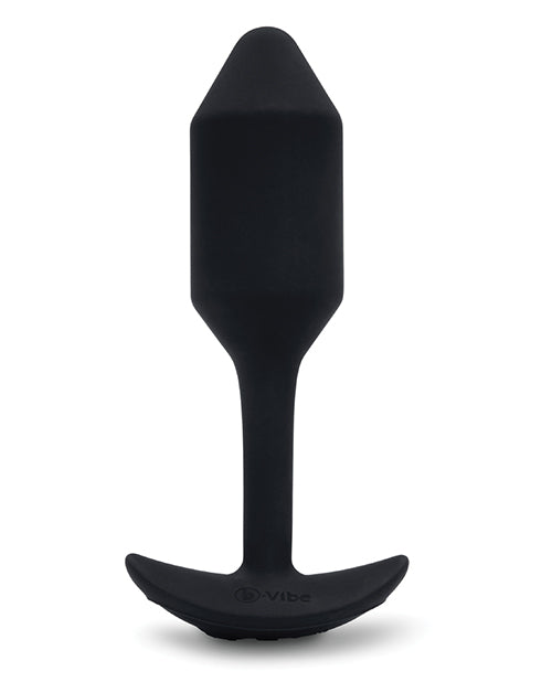 B-vibe Vibrating Weighted Snug Plug M - 112 G Black - LUST Depot