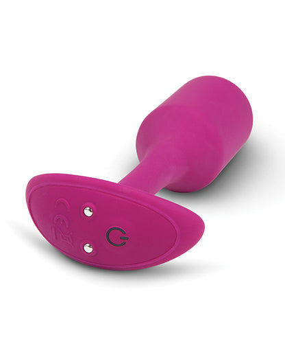 B-vibe Vibrating Weighted Snug Plug M - 112 G Rose - LUST Depot