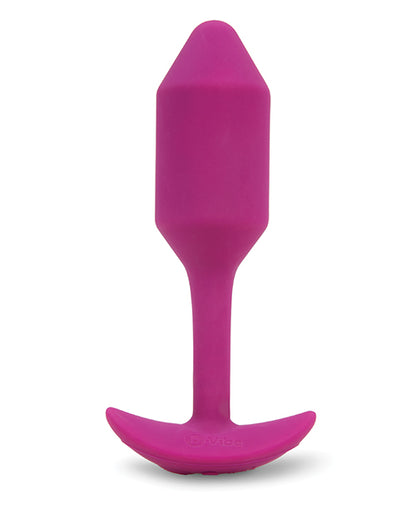 B-vibe Vibrating Weighted Snug Plug M - 112 G Rose - LUST Depot