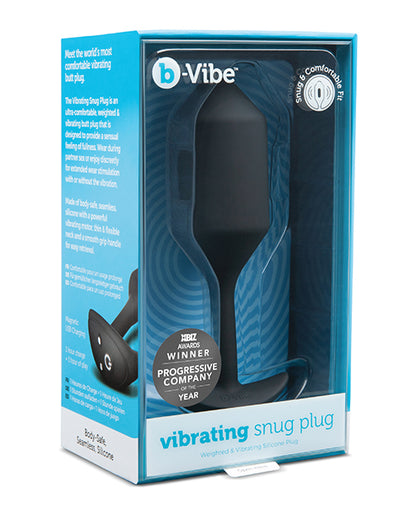 B-vibe Vibrating Weighted Snug Plug Xl - 247 G Black - LUST Depot