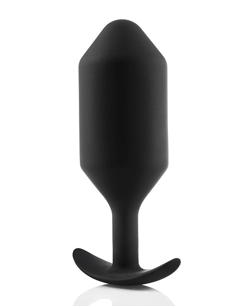 B-vibe Weighted Snug Plug 6 - .515 G Black - LUST Depot