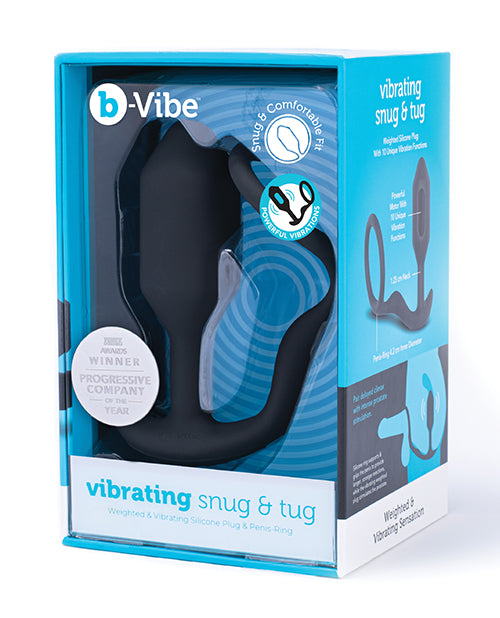 B-vibe Vibrating Snug & Tug Medium - Black - LUST Depot