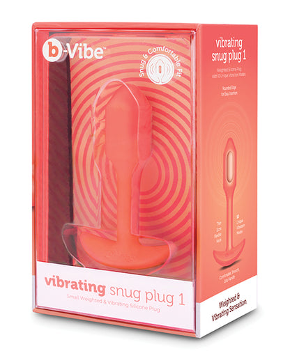 B-vibe Vibrating Snug Plug - Small Orange - LUST Depot