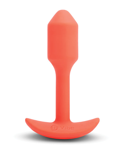 B-vibe Vibrating Snug Plug - Small Orange - LUST Depot