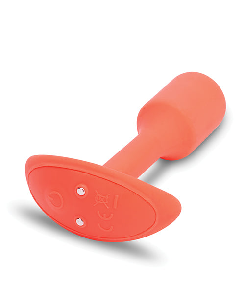 B-vibe Vibrating Snug Plug - Small Orange - LUST Depot