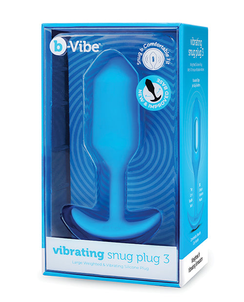 B-vibe Vibrating Snug Plug - Blue Large - LUST Depot