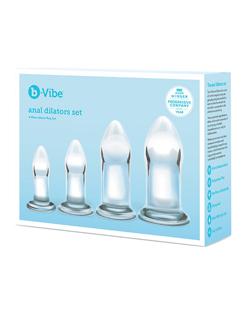 B-vibe Glass Anal Dilator 4 Pc Set - LUST Depot