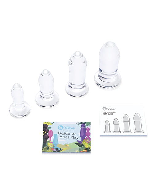 B-vibe Glass Anal Dilator 4 Pc Set - LUST Depot