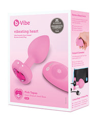 B-vibe Vibrating Heart Plug S-m - Pink