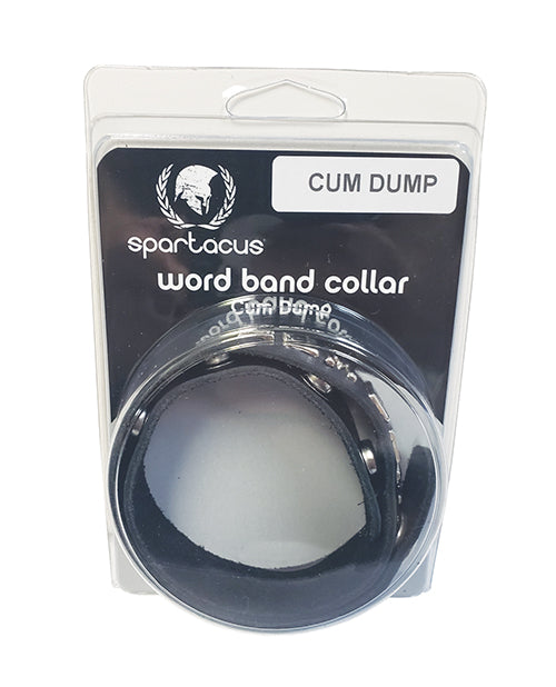 Spartacus Cum Dump Leather Collar - Black - LUST Depot