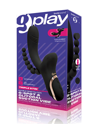 Xgen Bodywand G-play Triple Stimulation Squirt Trainer - Black - LUST Depot