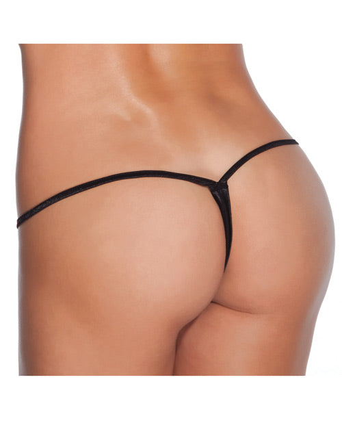 Low Rise Lycra G-string Black O/s - LUST Depot