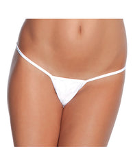 Low Rise Lycra G-string White Xl