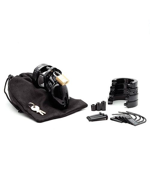 Cb-6000 2 1-2" Cock Cage & Lock Set - Black - LUST Depot