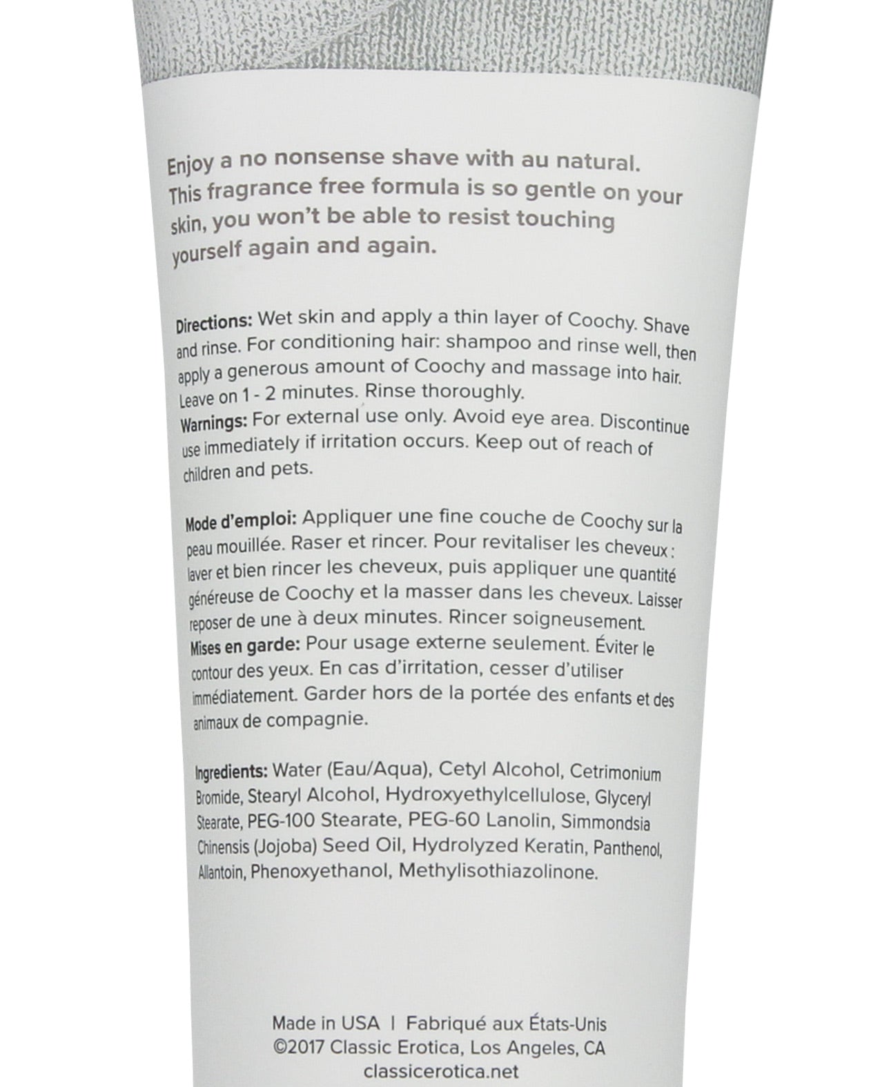 Coochy Shave Cream - 12.5 Oz Au Natural - LUST Depot