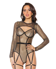 Holiday Metallic Fishnet Shrug Black/gold O/s