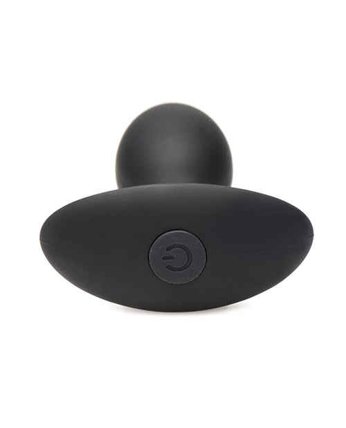 Curve Toys Rooster Rumbler Vibrating Silicone Anal Plug Medium - Black - LUST Depot