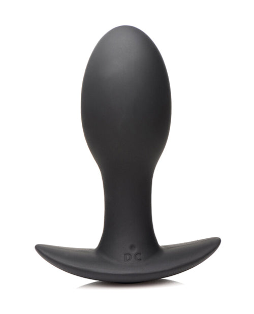 Curve Toys Rooster Rumbler Vibrating Silicone Anal Plug Medium - Black - LUST Depot